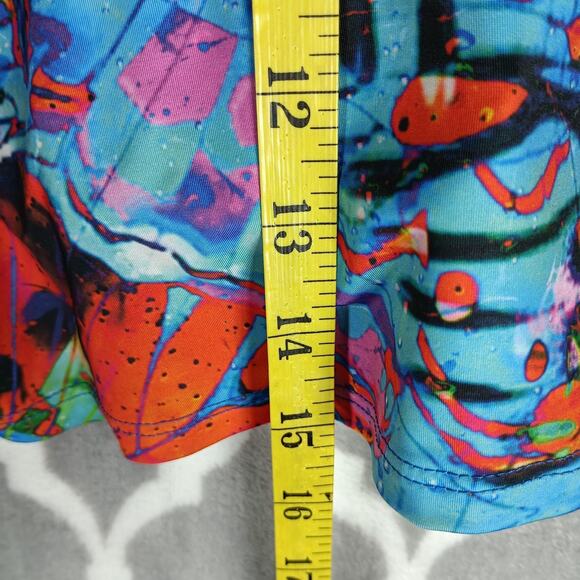 Dona Jo Skort Womens Large Blue Multicolor Athletic Tennis Skort Shorts Pocket - Picture 7 of 9